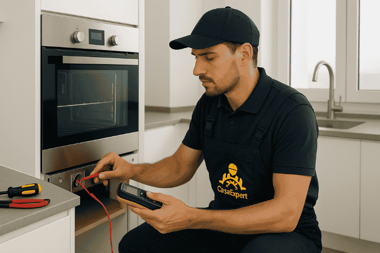 Instalación de horno eléctrico · Electric oven installation · Elektromos sütő bekötése – Gran Canaria | CasaExpert