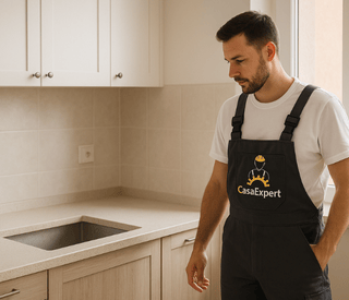 Antes de instalación de fregadero por fontanero profesional en Gran Canaria